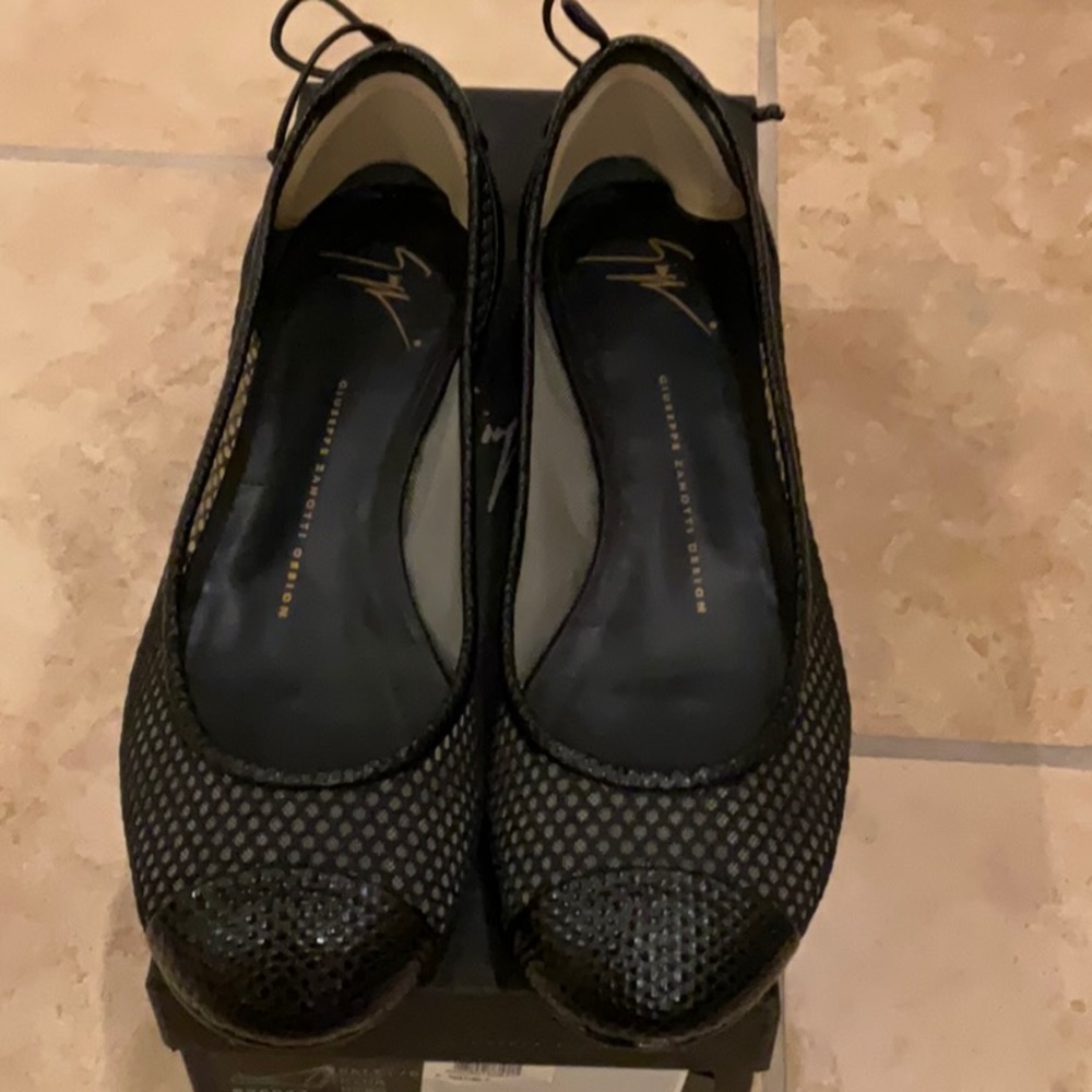 Giuseppe Zanotti Black Mesh Shoes Size 38.5 Worn once